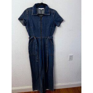Sofie The Label Blue Denim Ashton Jumpsuit With Belt & Pockets Size M
